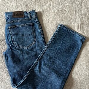 Lee Men's Dark Blue Straight Jeans